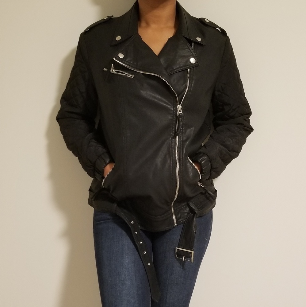 Forever 21 Women's Faux Leather Moto Jacket